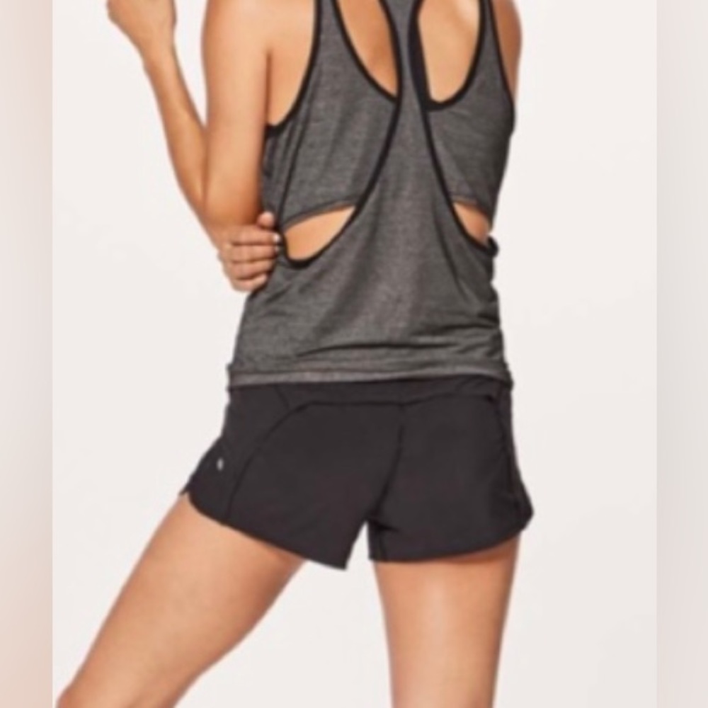 Lululemon black shorts Run Times Short II *4"